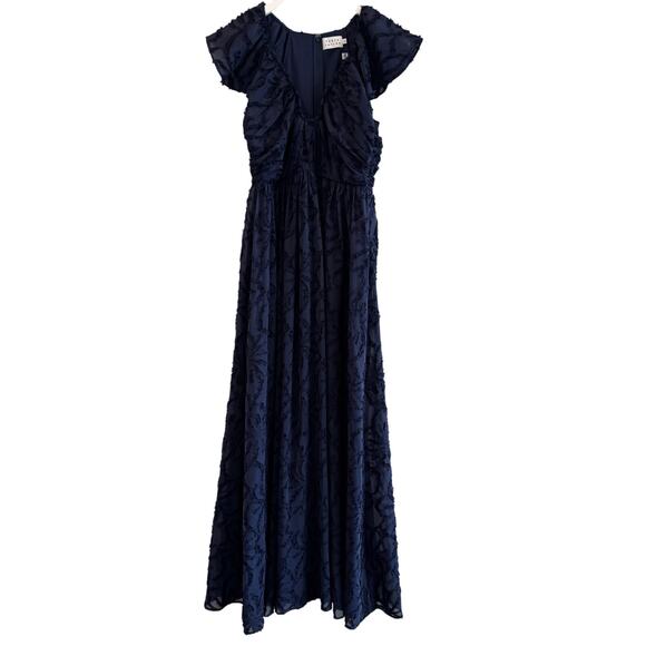Tanya Taylor Leonie Gown Navy - Picture 6 of 12